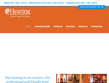 Tablet Screenshot of hearinginstitute.ca